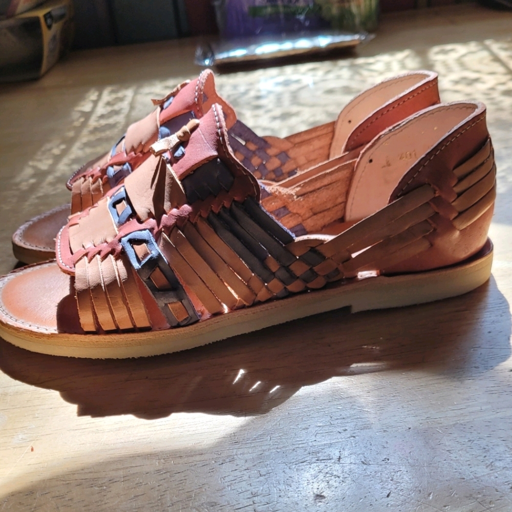 Redhawk Boot Co. Geometric Leather Huaraches